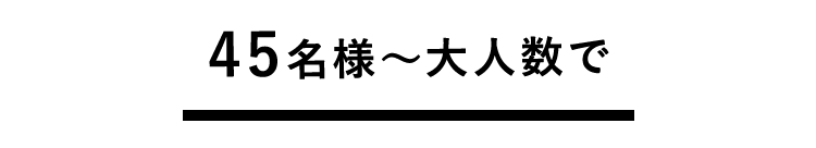 45名様～大人数で